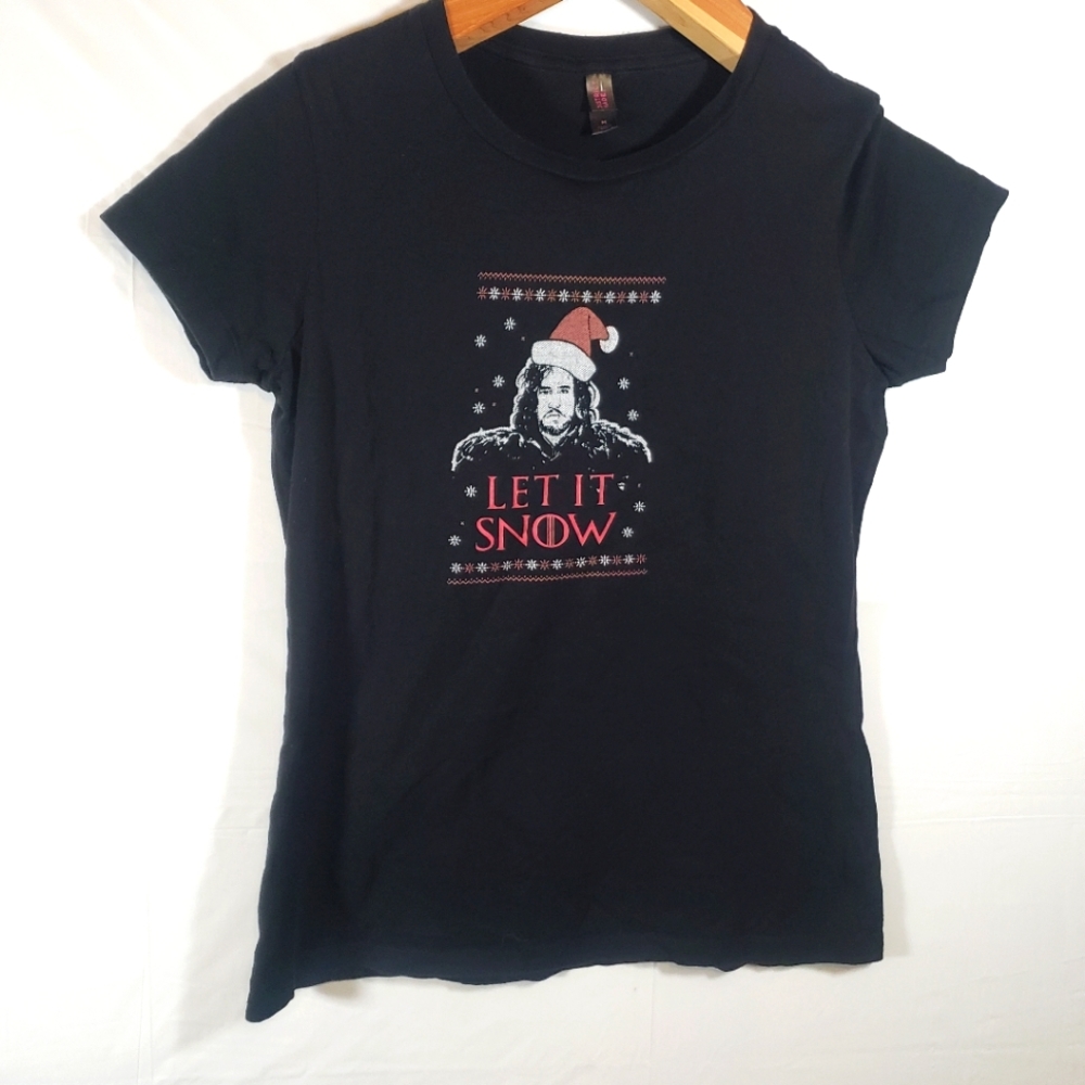 Game of Thrones Jon Snow "Let It Snow" t-shirt woman's Medium